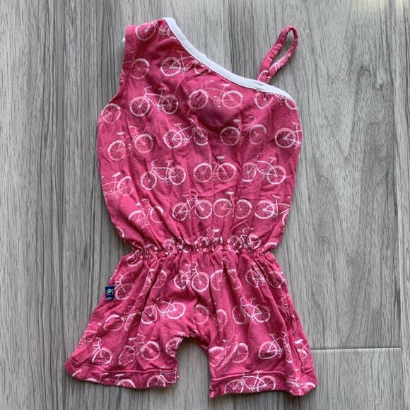 Kickee Pants Bicycles Diagonal Ruffle Romper - Picture 6 of 7